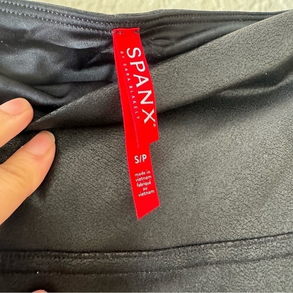 Spanx Side Stripe Faux Leather Leggings - Picture 6 of 8